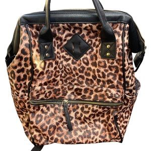 Cheetah print book bag/diaper bag
